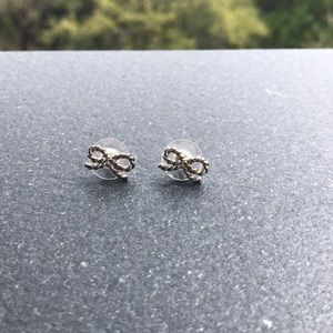 Delicate Twist Bow Earrings